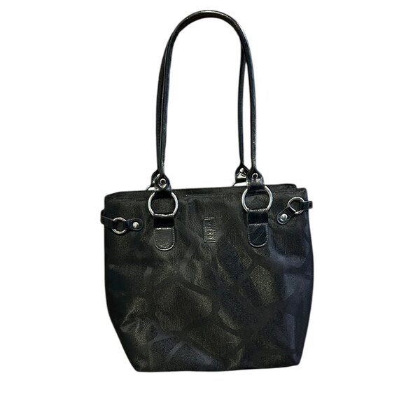 KOKO Black Hobo Bag Large Double Handle Purse Silver Lining Classic Normcore - Picture 4 of 9